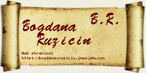 Bogdana Ružičin vizit kartica